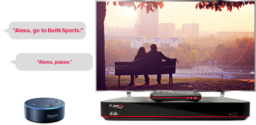 TV manos libres de DISH - Controla tu TV con Alexa de Amazon - San Sebastian, PR - Digital World Satellite - Distribuidor autorizado de DISH